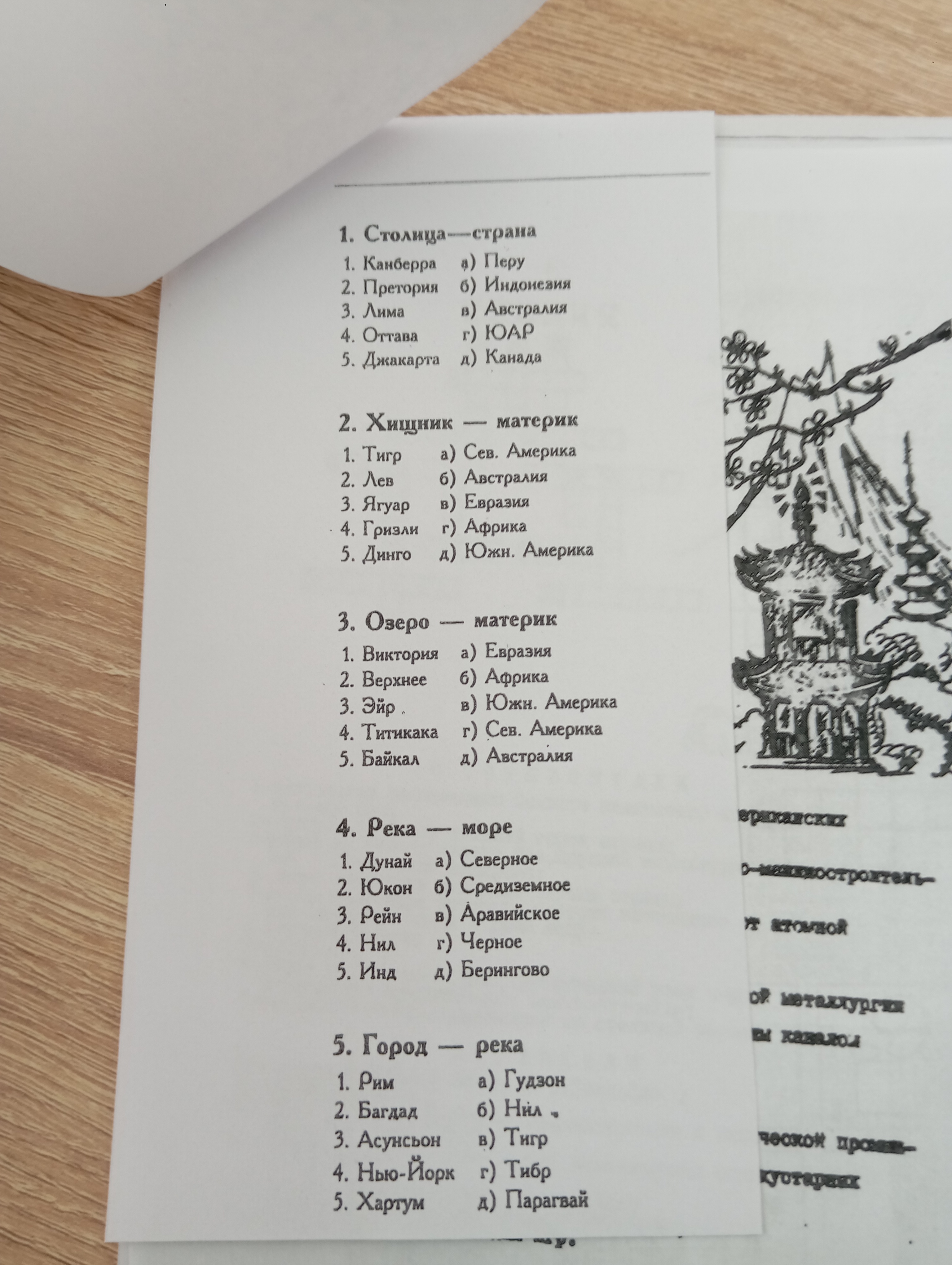 Тест по географии